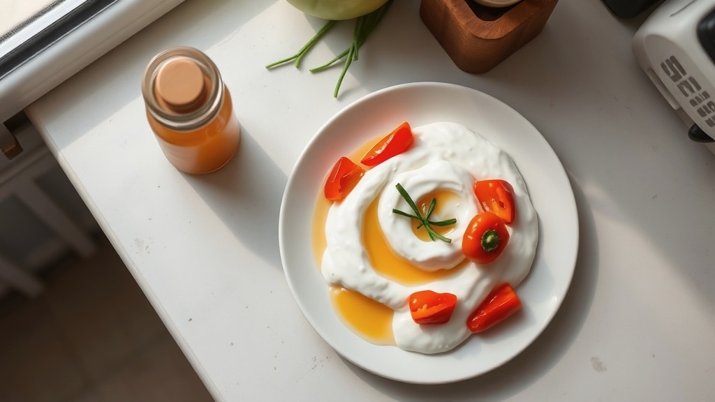 Honey Yogurt with Mini Peppers