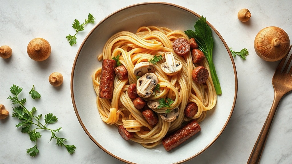 Italian Sausage Pasta with Mushrooms