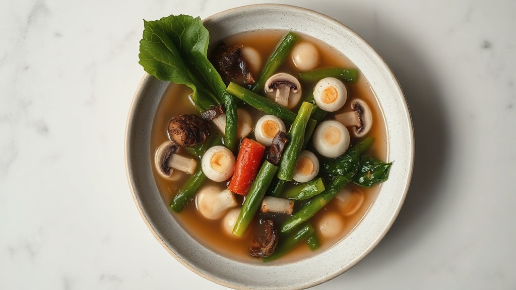 Miso Soup with Mushrooms and Greens