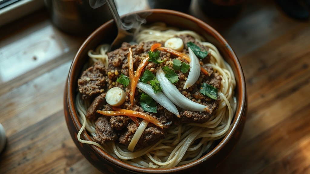 Beef Pancit with Vegetables