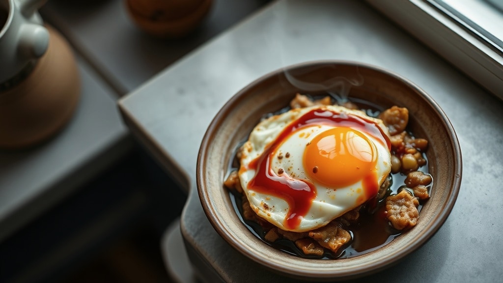 Caramelized Soy Sauce Spam Fried Egg