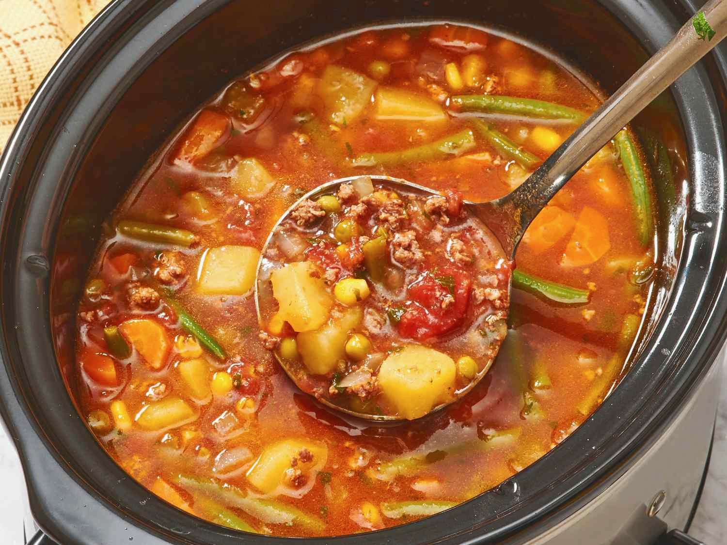 Grandma's Slow Cooker Beef and Vegetable Soup