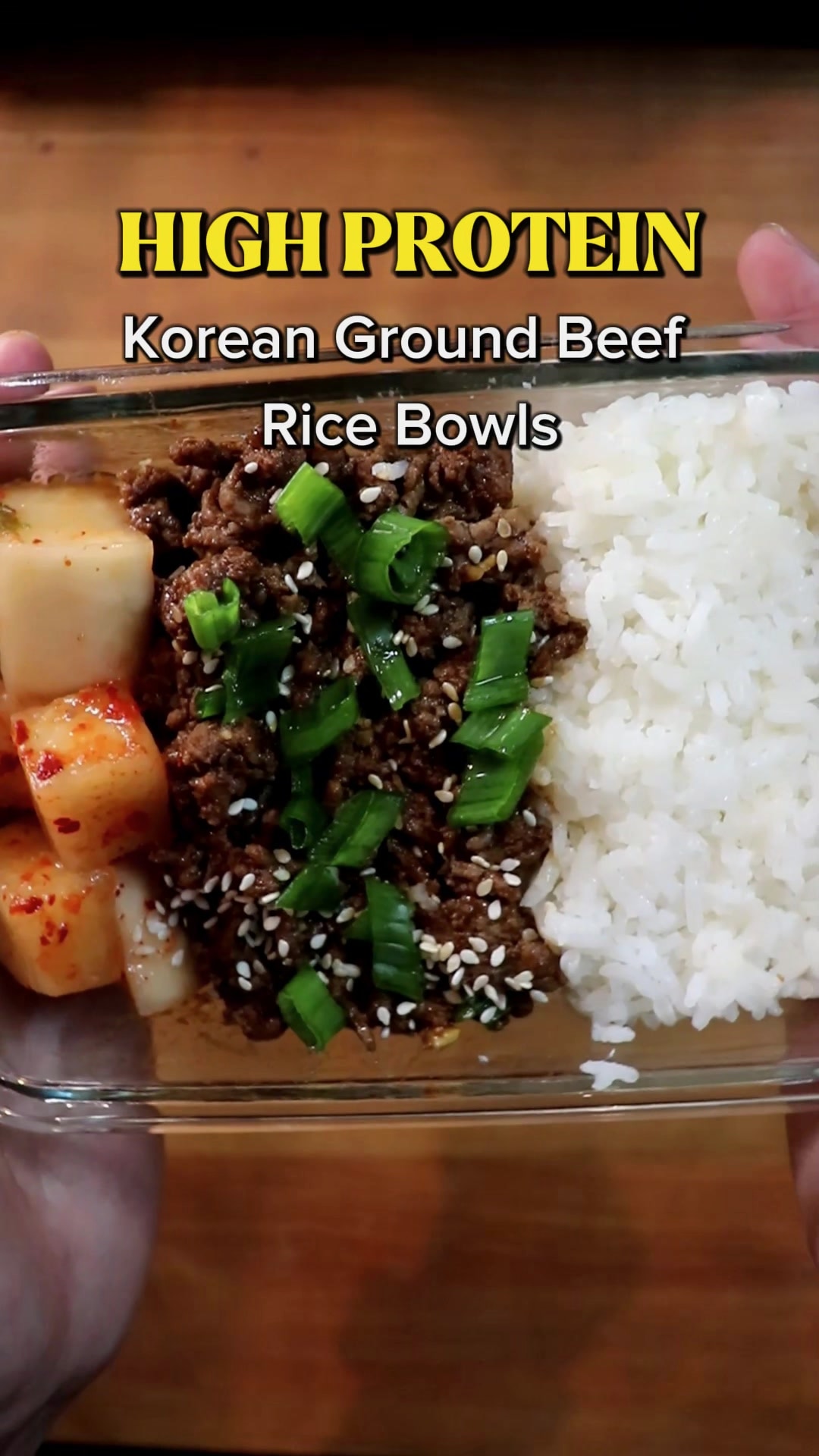High Protein Korean Ground Beef Rice Bowls