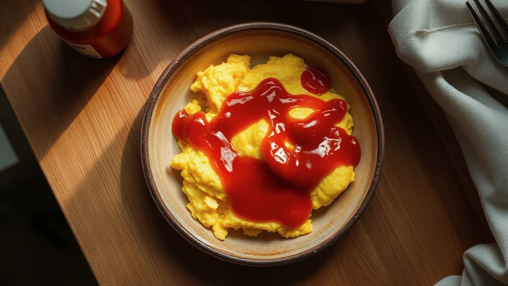 Ketchup Scrambled Eggs