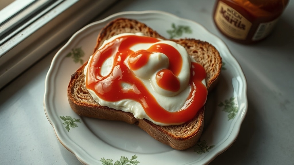 Mayo and Ketchup Breakfast Toast