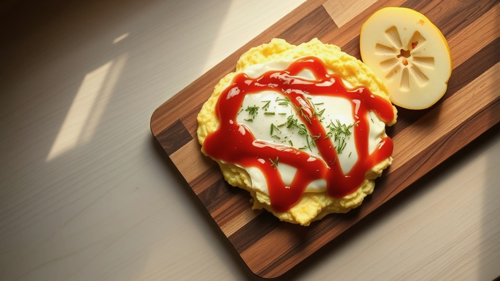 Mayo and Ketchup Scrambled Eggs