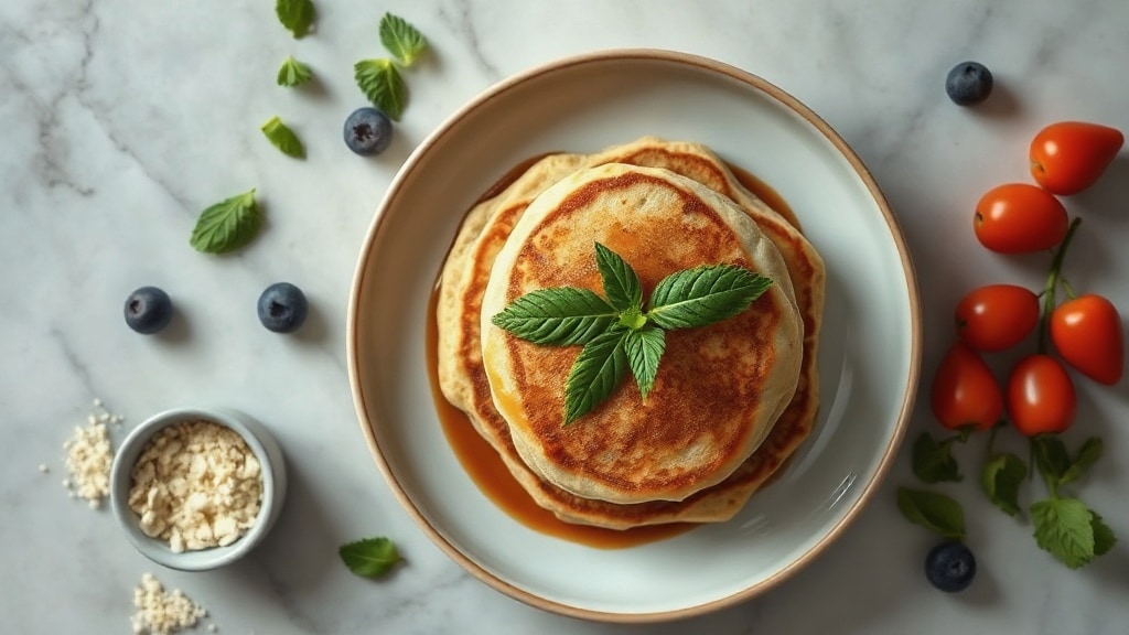 Savory Ube Pancakes
