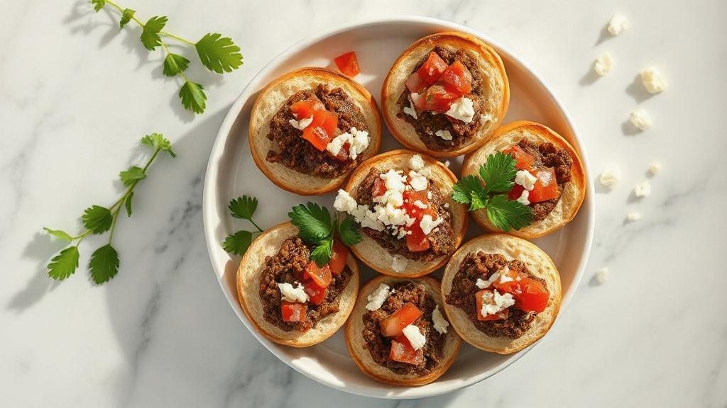 Beef and Salsa Bagel Bites