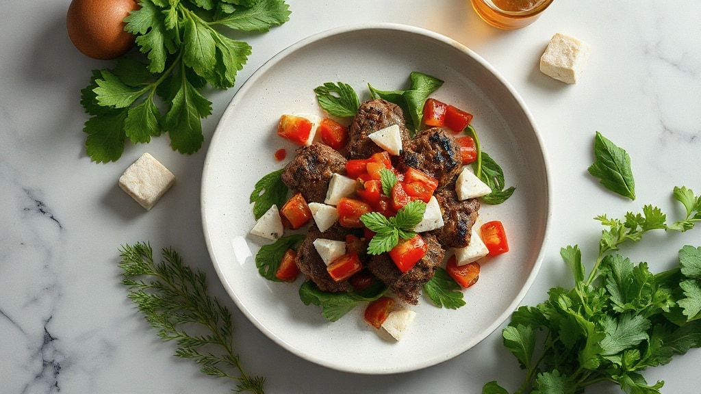 Beef Steak with Salsa and Cheese
