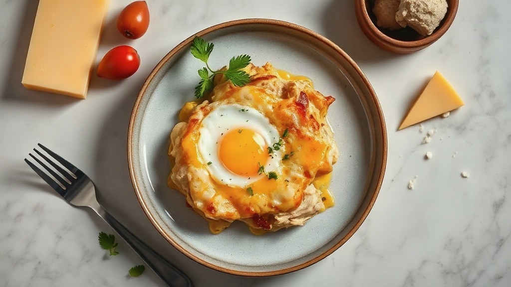 Cheesy Chicken Egg Bake