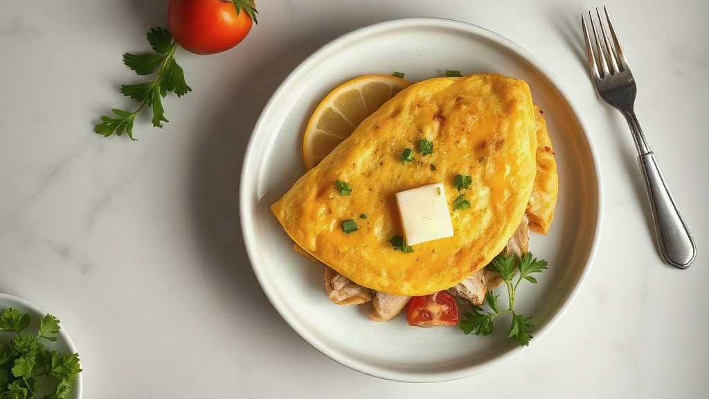 Cheesy Chicken Omelet