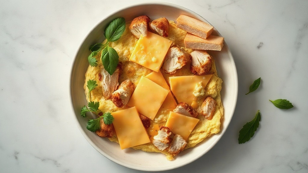 Cheesy Chicken Omelette