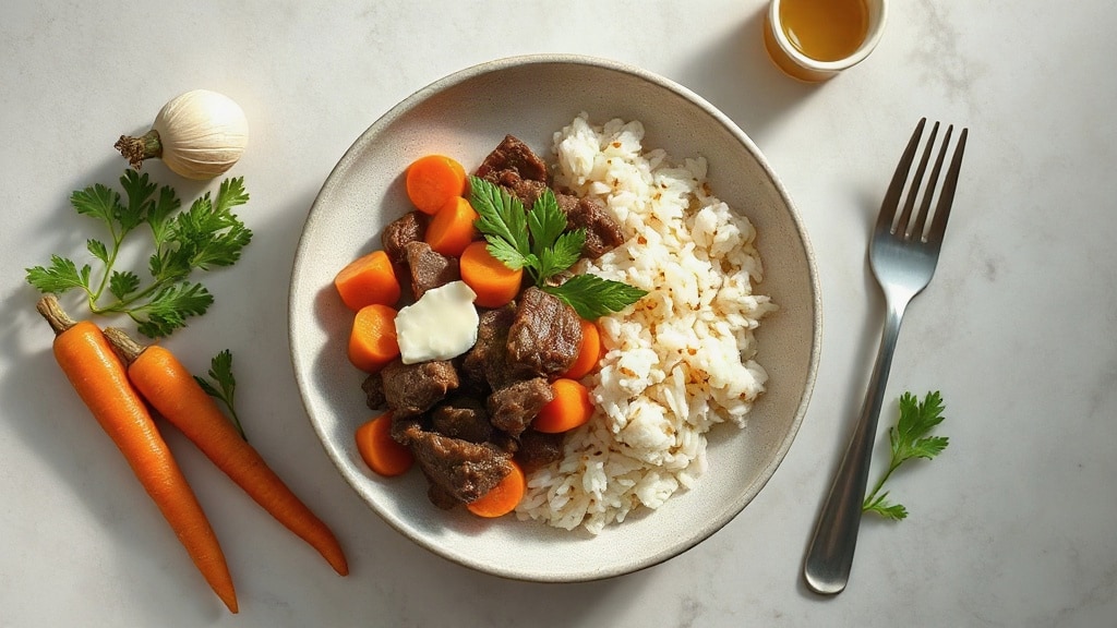 Creamy Beef and Carrot Bowl