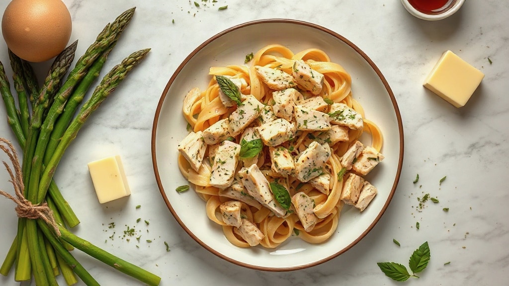 Creamy Chicken and Asparagus Pasta