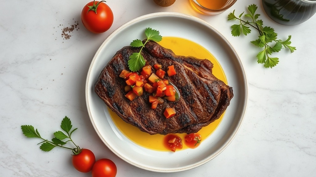 Grilled New York Steak with Salsa