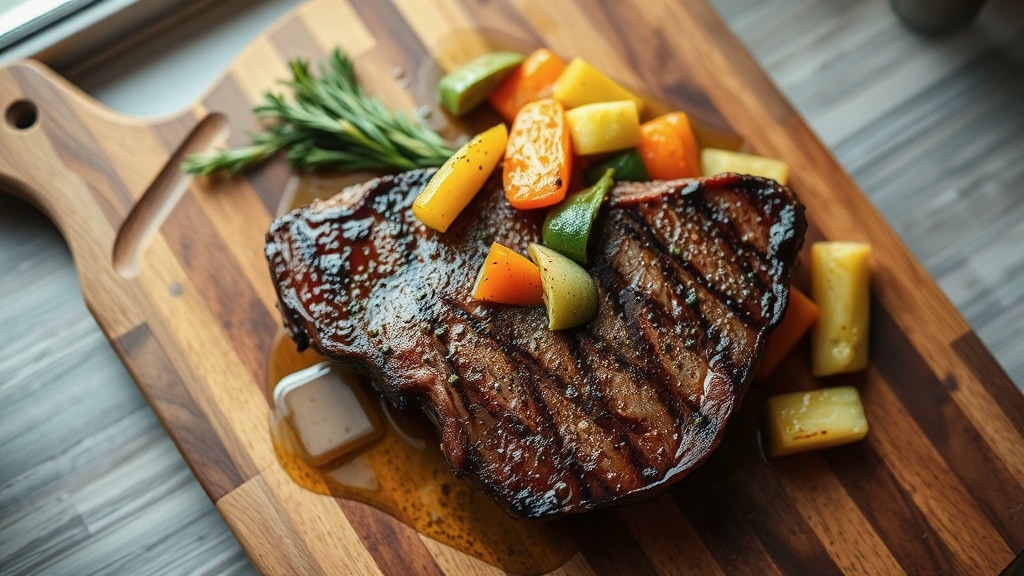 Grilled Ribeye Steak with Sautéed Vegetables