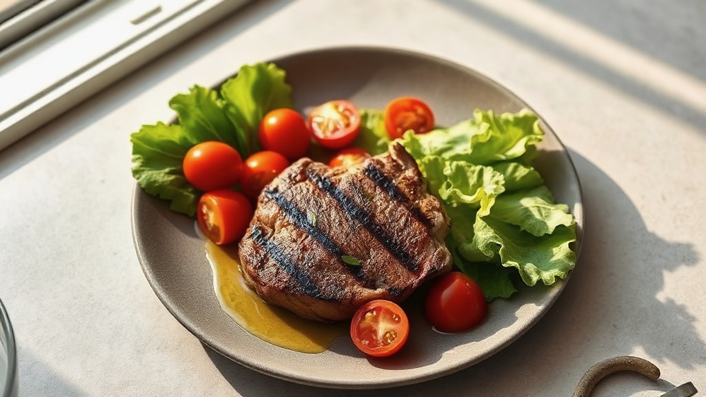 Grilled Steak with Cherry Tomato Salad