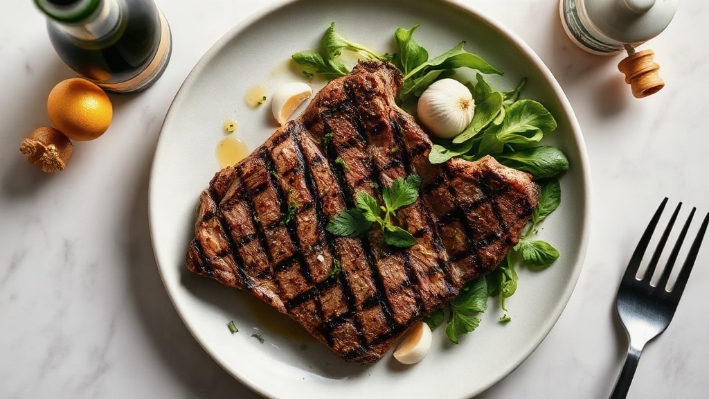 Grilled Top Sirloin Steak with Salad