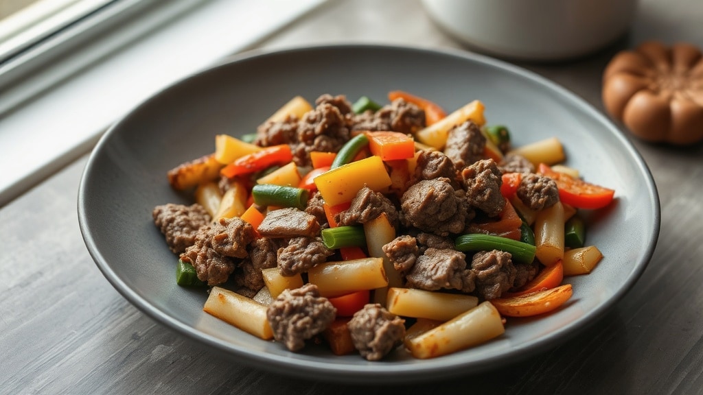 Ground Beef and Vegetable Stir-Fry