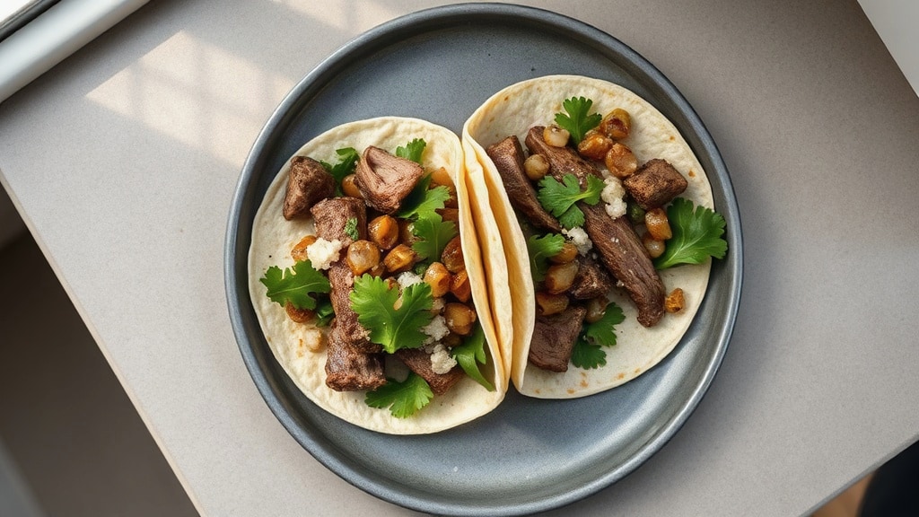 Oyster and Beef Steak Tacos