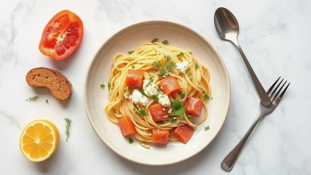 Pasta with Smoked Salmon and Cream Cheese