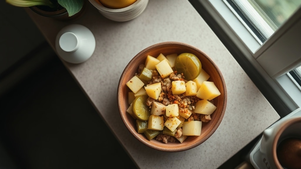 Pickle and Pineapple Protein Bowl