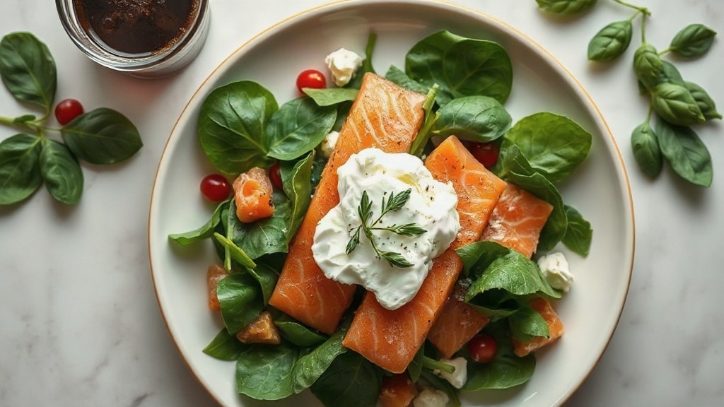 Smoked Salmon and Spinach Salad