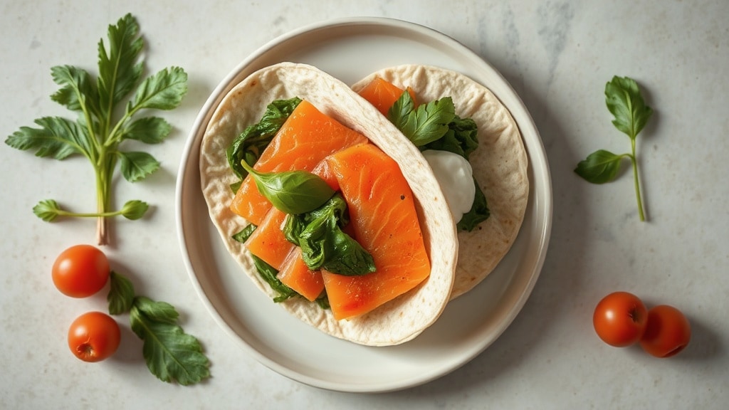 Smoked Salmon and Spinach Wrap