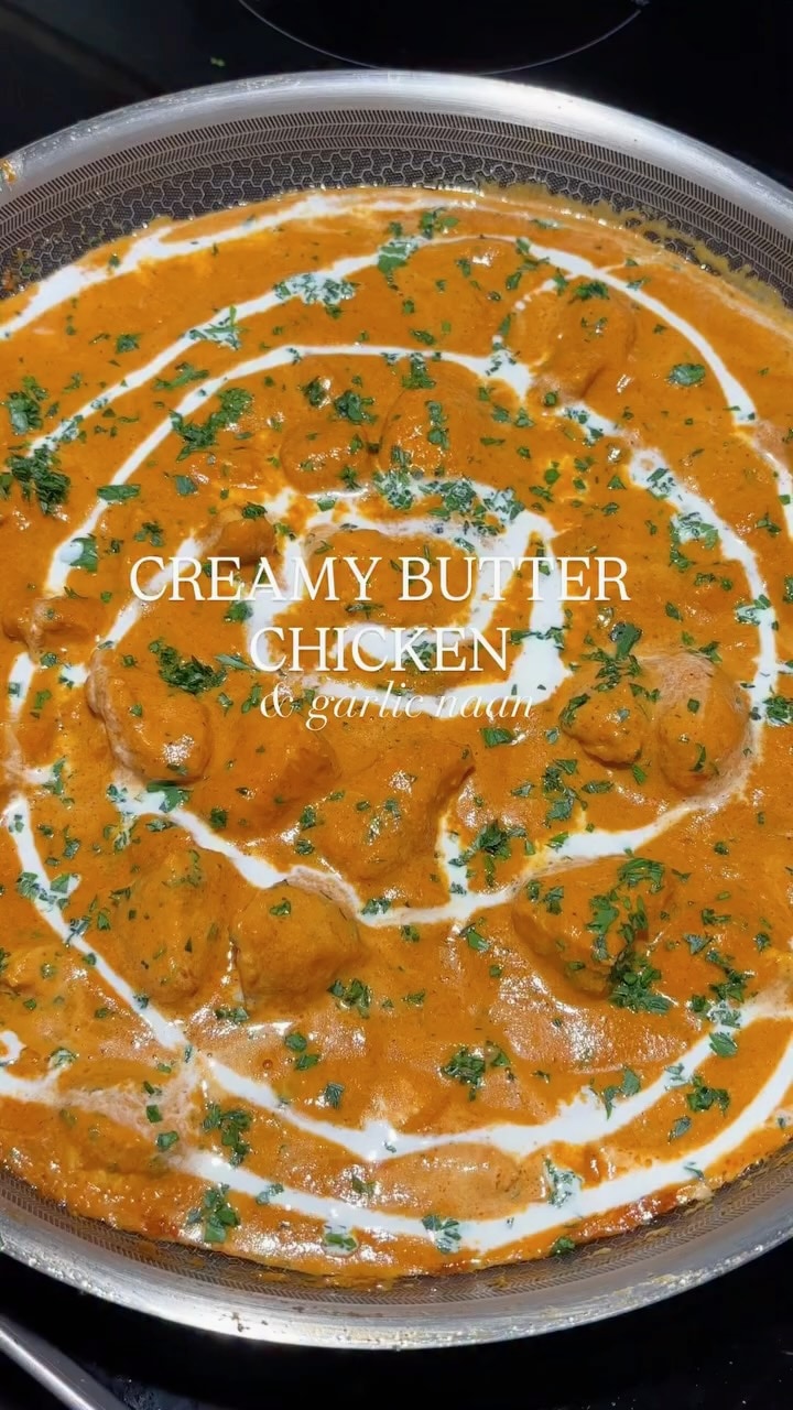 Butter Chicken and Garlic Naan